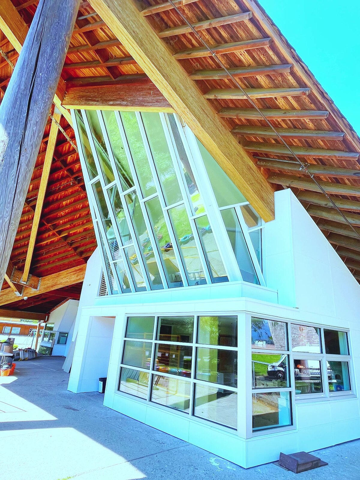 Custom architectural glazing on a multi-level project