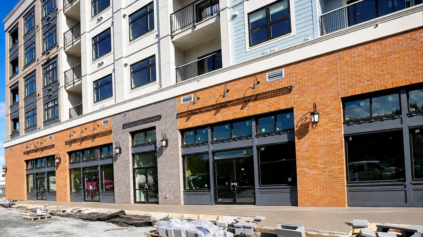 Completed multi-storey storefront glazing by Virco Glass